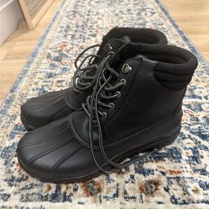 Black Sperry Boots